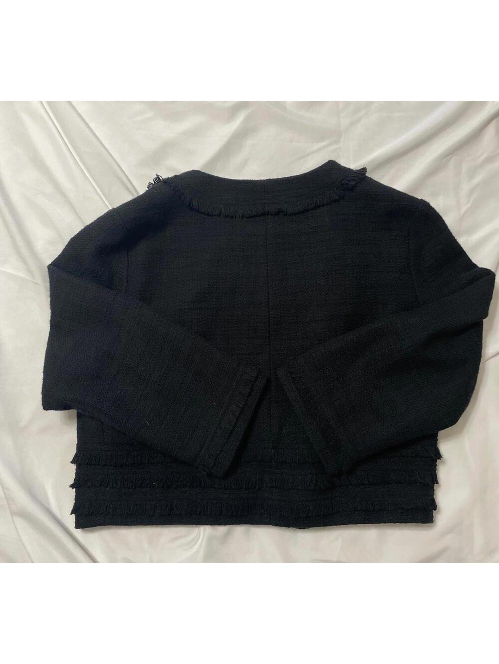 Karl Lagerfeld Paris black Chanel style jacket Size Large - Picture 3 of 6